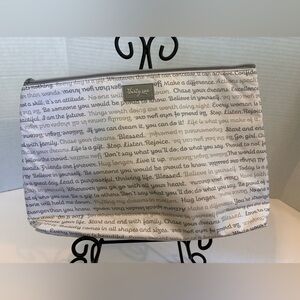 NWOT Thirty-One Gray and White Inspirational Quote Insulated Pouch